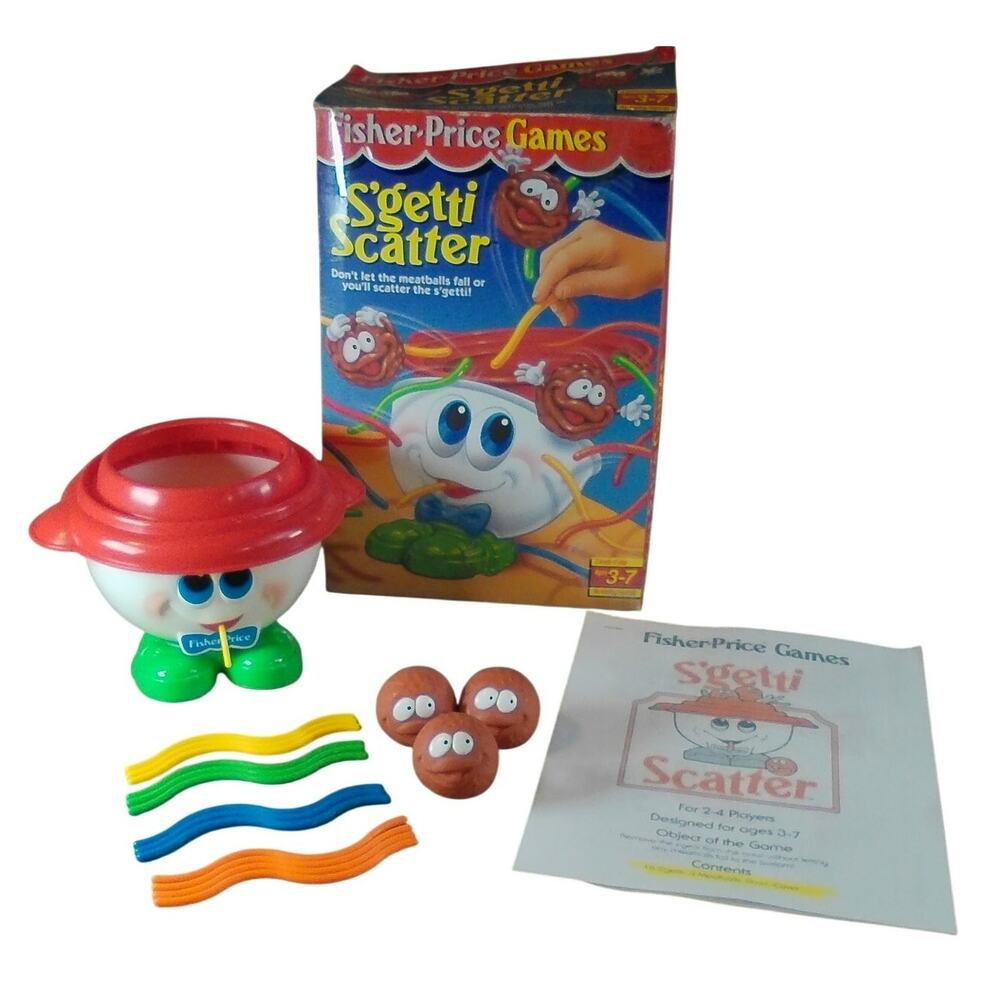 Fisher Price Game S'getti Scatter Game Missing 3 Noodles #8870 Vintage 1994 Rare